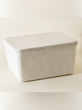 SortJoy The Sculpted Bin - Wide with Lid / Stone
